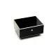 Adorini Milan Deluxe humidor, fényes fekete lakkozott felülettel, spanyol cédrusfa belsővel, 75 szál szivar részére
