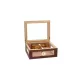 Adorini Treviso Walnut M Deluxe humidor – körben üveges kivitel, diófa borítással, 75 szál szivar részére