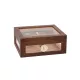 Adorini Treviso Walnut M Deluxe humidor – körben üveges kivitel, diófa borítással, 75 szál szivar részére