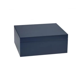 Adorini Humidor Medium Deluxe Midnight Blue humidor, matt éjkék lakkozott felülettel, 75 szál szivar részére