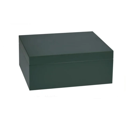 Adorini Humidor Medium Deluxe Imperial Green humidor, matt zöld lakkozott felülettel, 75 szál szivar részére
