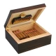 Adorini Verona Deluxe sötétbarna csíkos humidor dohánylevél mintával - Humidor 40-80 szál szivarnak