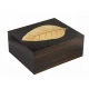 Adorini Verona Deluxe sötétbarna csíkos humidor dohánylevél mintával - Humidor 40-80 szál szivarnak