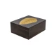 Adorini Verona Deluxe sötétbarna csíkos humidor dohánylevél mintával - Humidor 40-80 szál szivarnak