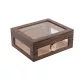 Adorini Treviso Deluxe üveges humidor ébenfa borítással – 75 szál szivarhoz, külső hygrométerrel