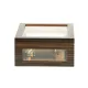 Adorini Treviso Deluxe üveges humidor ébenfa borítással – 75 szál szivarhoz, külső hygrométerrel