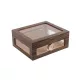 Adorini Treviso Deluxe üveges humidor ébenfa borítással – 75 szál szivarhoz, külső hygrométerrel