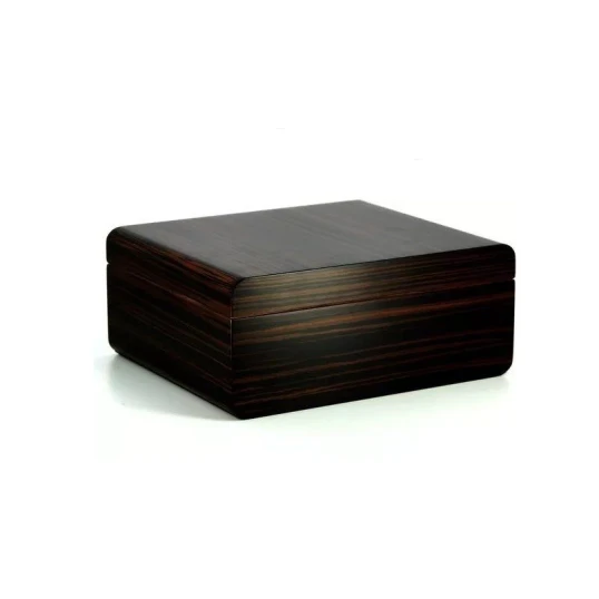 Adorini Novara Deluxe humidor barna ébenfa mintás szivardoboz - 75 szál Corona szivar részére - Humidor 80-150 szál szivarnak