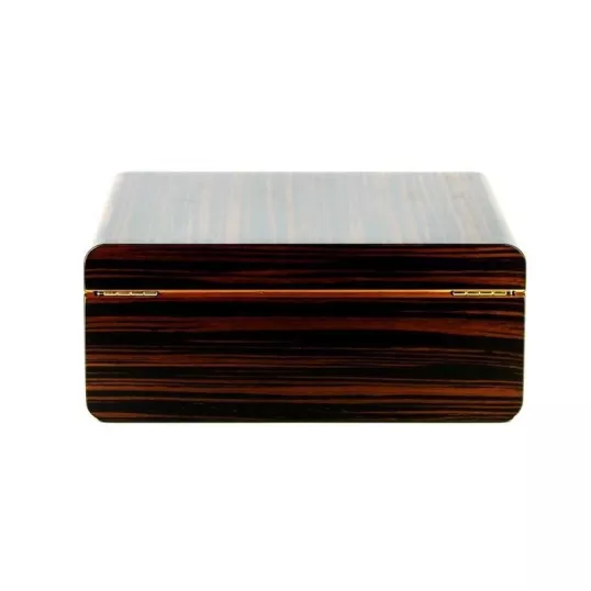 Adorini Novara Deluxe humidor barna ébenfa mintás szivardoboz - 75 szál Corona szivar részére