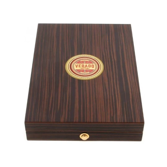 Adorini Vedado ébenfa mintás utazó humidor spanyol cédrusfából 8 szál szivar számára - Humidor 5-20 szál szivarnak