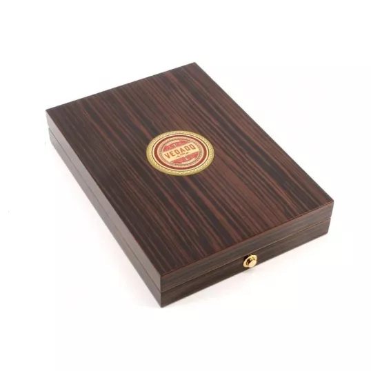 Adorini Vedado ébenfa mintás utazó humidor spanyol cédrusfából 8 szál szivar számára - Humidor 5-20 szál szivarnak