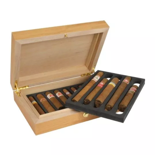 Adorini Cedro utazó humidor spanyol cédrusfából 13 szál szivar számára