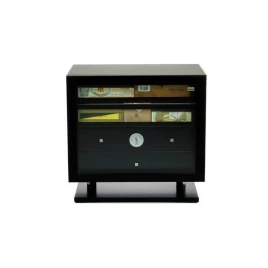 Adorini Varese Deluxe fekete lakkozott humidor szekrény – 500 szál szivar részére