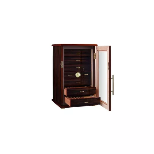 Adorini Chianti Grande Deluxe Humidor 7 fiókos szivar szekrény, üvegajtóval 238 szál szivarnak