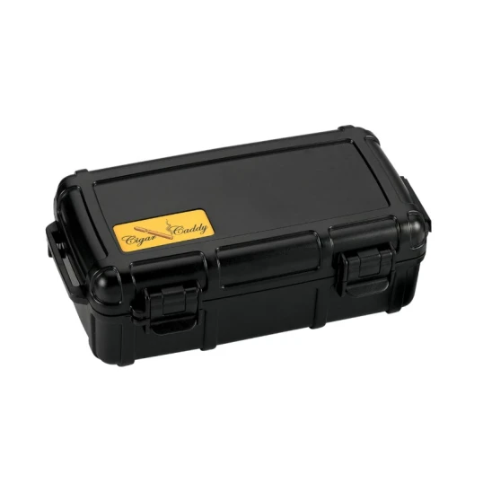Cigar Caddy utazó humidor – fekete, 10 szál szivar részére, párásítóval - Humidor 5-20 szál szivarnak