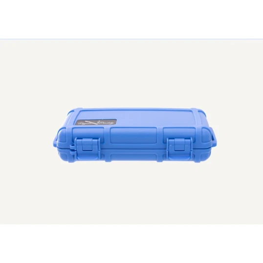 Cigar Caddy Blue kis méretű utazó humidor 5 szál szivar részére, kézre akasztható pánttal - kék - Humidor 5-20 szál szivarnak