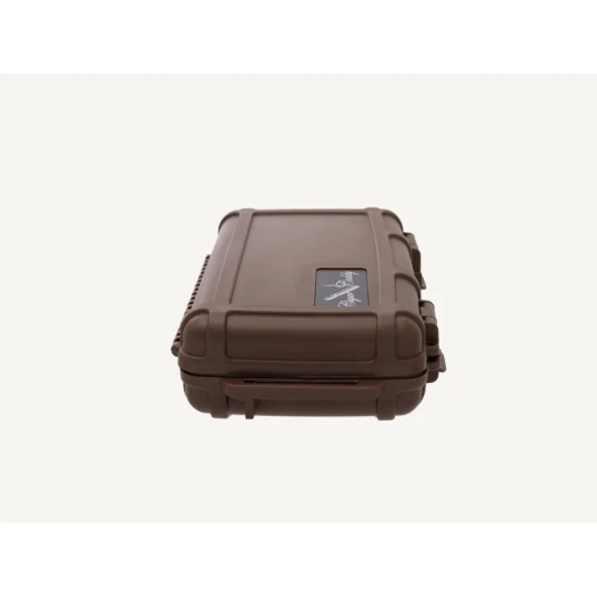 Cigar Caddy Brown kis méretű utazó humidor 5 szál szivar részére, kézre akasztható pánttal - barna