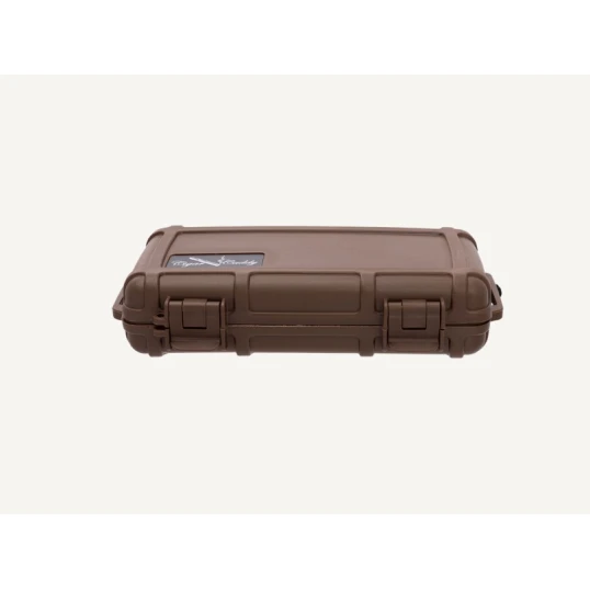 Cigar Caddy Brown kis méretű utazó humidor 5 szál szivar részére, kézre akasztható pánttal - barna