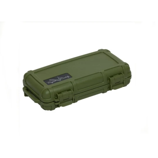 Cigar Caddy Blue kis méretű utazó humidor 5 szál szivar részére, kézre akasztható pánttal - zöld