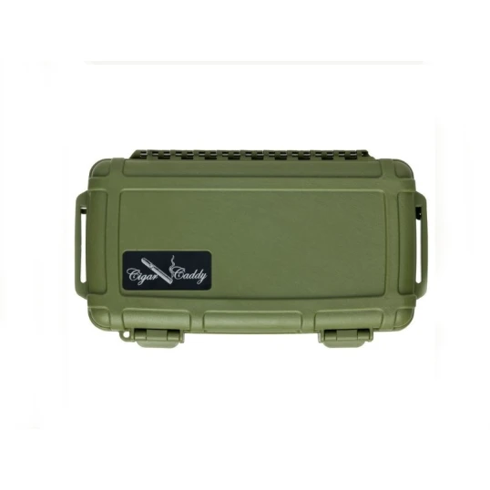 Cigar Caddy Blue kis méretű utazó humidor 5 szál szivar részére, kézre akasztható pánttal - zöld