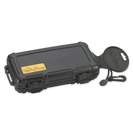Cigar Caddy Black kis méretű utazó humidor 5 szál szivar részére, kézre akasztható pánttal - fekete
