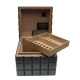 Colibri Heritage Cube humidor 40-50 szál szivar számára, sötétszürke színű digitális hygrométerrel - Colibri szivardoboz