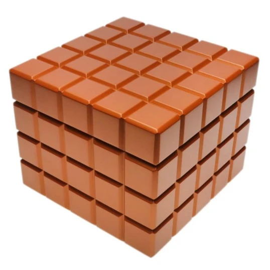 Colibri Heritage Cube humidor 40-50 szál szivar számára, narancssárga színű, digitális hygrométerrel - Colibri Cube