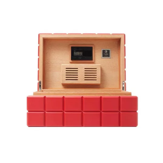 Colibri Heritage Red humidor, Spanyol cédrusfából, digitális higrométerrel - 100 szál szivar részére