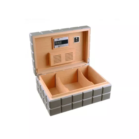 Colibri Heritage Grey humidor Spanyol cédrusfából, digitális higrométerrel - 100 szál szivar részére