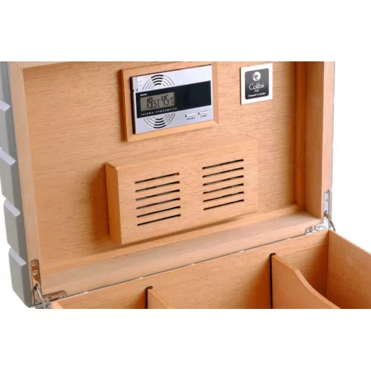Colibri Heritage Grey humidor Spanyol cédrusfából, digitális higrométerrel - 100 szál szivar részére