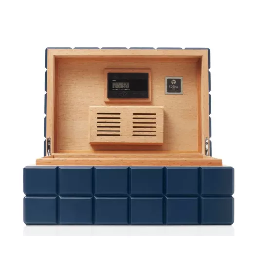 Colibri Heritage Blue humidor Spanyol cédrusfából, digitális higrométerrel - 100 szál szivar részére