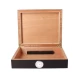 Germanus Humidor fekete színű, 30 szál szivar részére, cédrusfa belsővel, párásítóval, hygrométerrel - Humidor 20-40 szál szivarnak