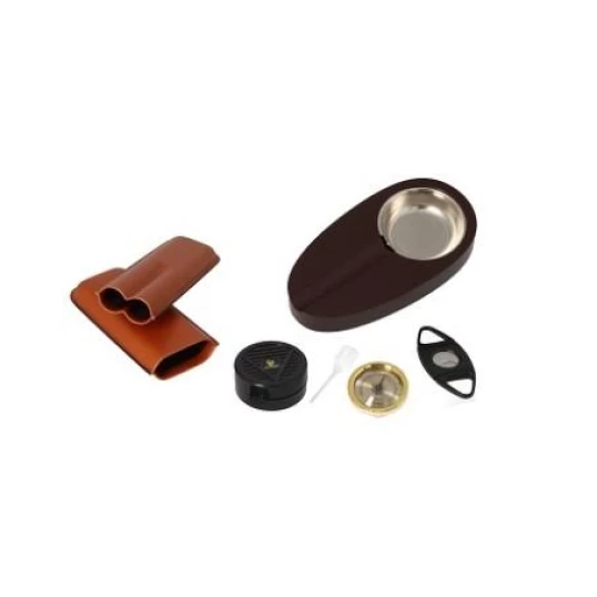 Germanus humidor 40 szál szivar részére, barna színű szivar tároló doboz + AJÁNDÉK szett!