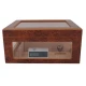 Germanus humidor – üveges, barna, 100 szálas, digitális higrométerrel - Humidor 80-150 szál szivarnak
