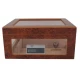 Germanus humidor – üveges, barna, 100 szálas, digitális higrométerrel