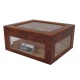 Germanus humidor – üveges, barna, 100 szálas, digitális higrométerrel