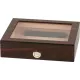 Padonio humidor 25 szál szivar részére, cédrusfa belső, üvegtető, párásító, hygrométer- dió