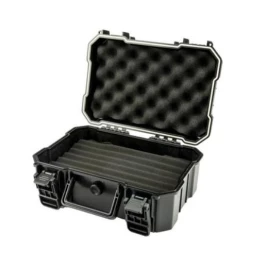 Passatore utazó humidor, nyomáskiegyenlítő szeleppel, fekete színű acrylból - 10-15 szál szivar részére