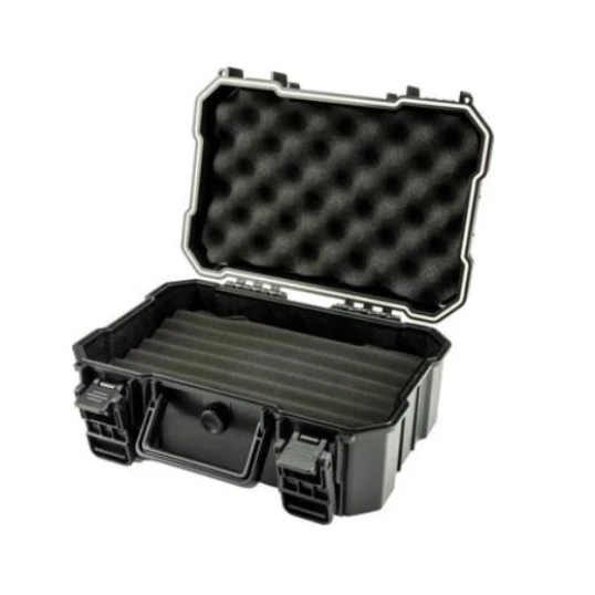 Passatore utazó humidor, nyomáskiegyenlítő szeleppel, fekete színű acrylból - 10-15 szál szivar részére