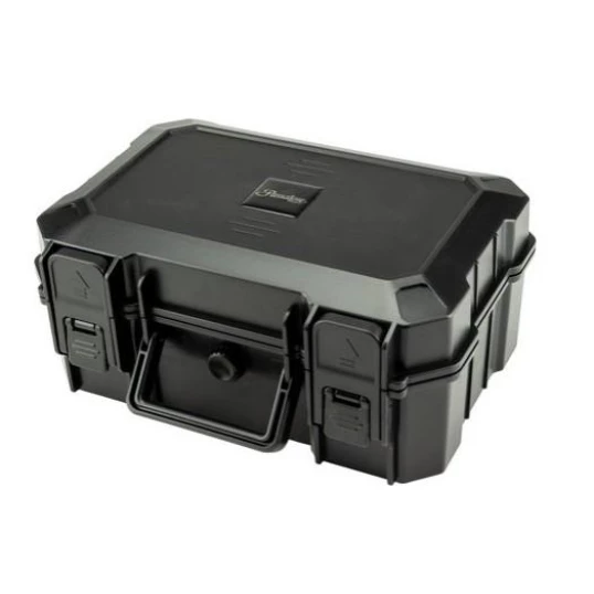 Passatore utazó humidor, nyomáskiegyenlítő szeleppel, fekete színű acrylból - 10-15 szál szivar részére