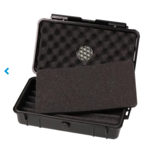 Passatore műanyag utazó humidor, nyomáskiegyenlítő szeleppel, fekete színű - 5 szál szivar részére - Humidor 5-20 szál szivarnak