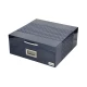 Passatore humidor – királykék, bőrbetéttel, digitális higrométerrel, 30–40 szivarhoz