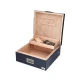 Passatore humidor – királykék, bőrbetéttel, digitális higrométerrel, 30–40 szivarhoz