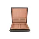 Bőr borítású kézzel készített S.T. Dupont Okoumé fával bélelt utazó humidor 8 szál szivar részére-Khaki zöld