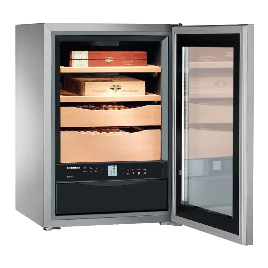 Liebherr szivar hűtő humidor ZKes 453 nemesacél borítással 150 szivar részére - Prémium minőség