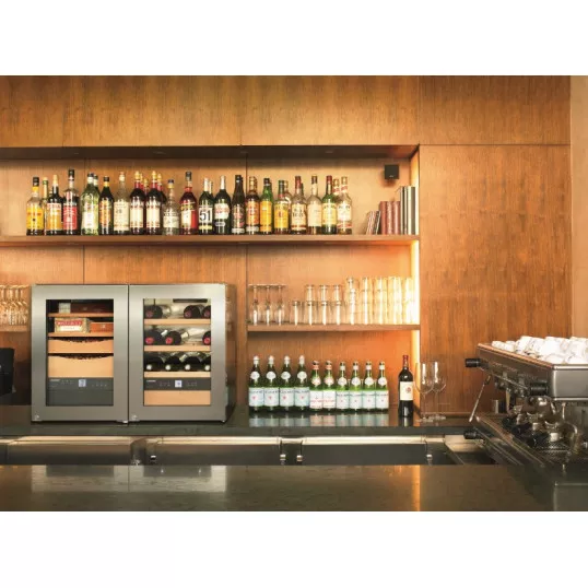 Liebherr szivar hűtő humidor ZKes 453 nemesacél borítással 150 szivar részére - Prémium minőség