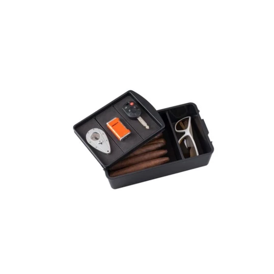 Xikar Cigar Locker közepes méretű utazó humidor 10 szál szivar részére - fekete 