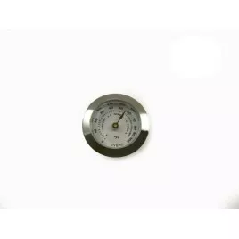 Króm higrométer humidorba, 25 mm – fehér hátlappal