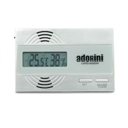 Adorini digitális higrométer és hőmérő – ezüst színű, Swiss Sensirion érzékelővel - Hygrometer