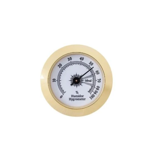 Padonio beépíthető hygrométer - Arany kerettel , fehér számlappal 50 mm - Hygrometer